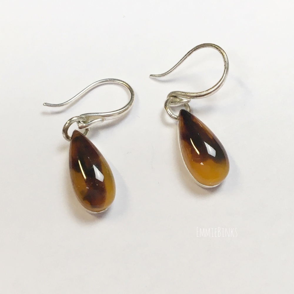 LC Lauren Conrad Linear Tortoise Dangle Earrings - Picture 7 of 7